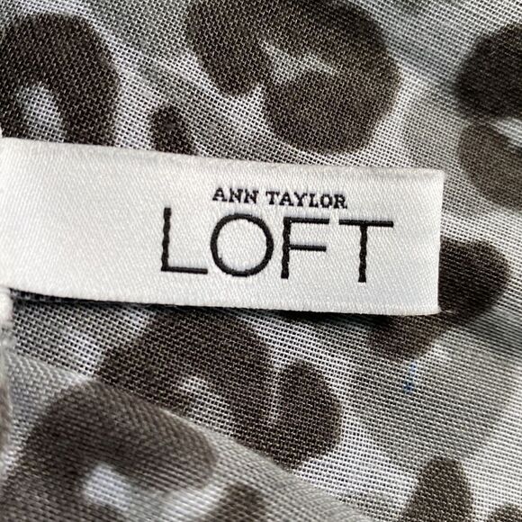 Ann Taylor Loft Gray Animal Print Scarf - Picture 5 of 7